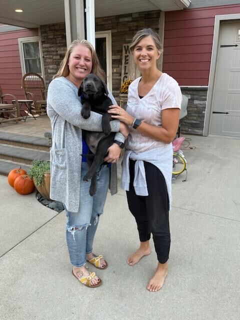 Kayla Mosterd and Teresa Dekkers with Shadow